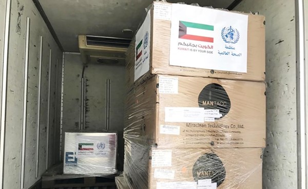 جانب من المساعدات الطبية الكويتية لإقليم كردستان العراق