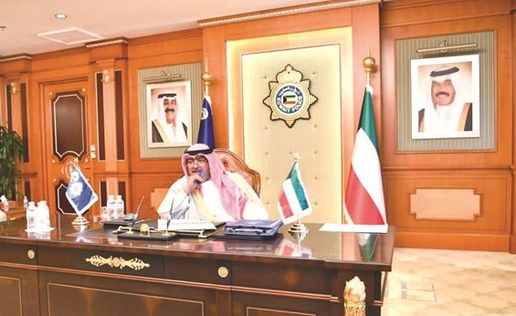 الشيخ ثامر العلي خلال مشاركته في الاجتماع