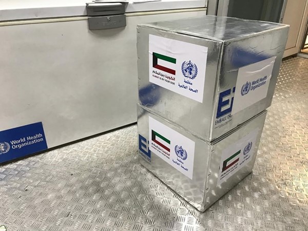 جانب من المساعدات الطبية الكويتية لإقليم كردستان