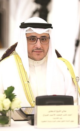 وزير الخارجية الشيخ د.أحمد ناصر المحمد أثناء ترؤسه وفد الكويت