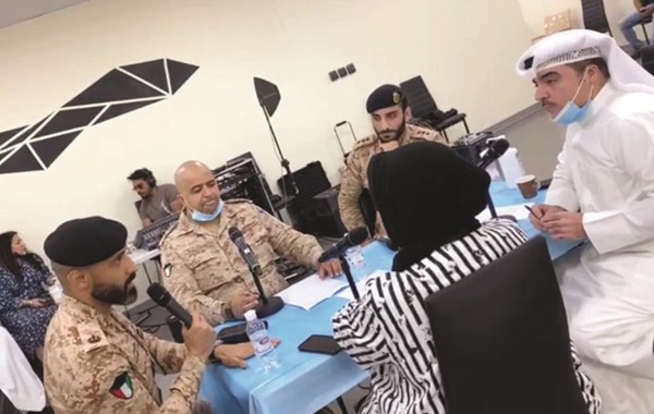 جانب من اللقاء في مستشفى جابر الأحمد للقوات المسلحة