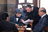 صورة تجمع لحام واحمد رافع وباسل اثناء التصوير
