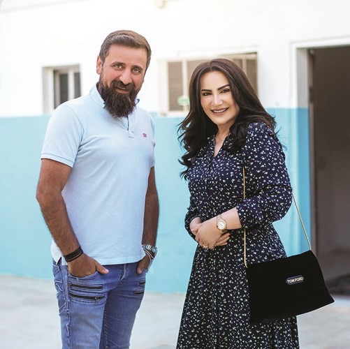 الزعبي والنجمة هدى حسين من كواليس كف ودفوف