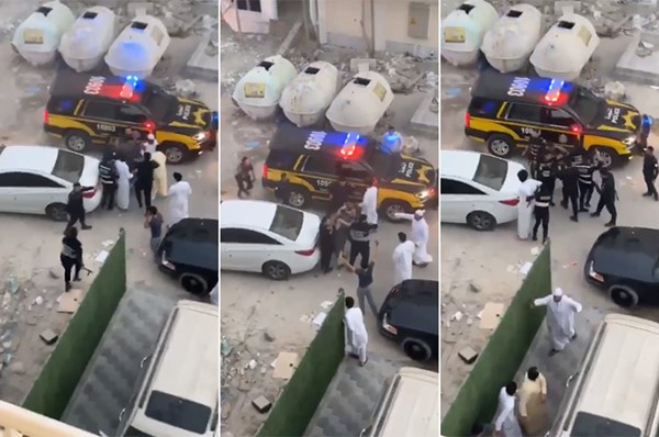 ضبط 4 مواطنين اعتدوا على رجال نقطة تفتيش في منطقة عبد الله المبارك