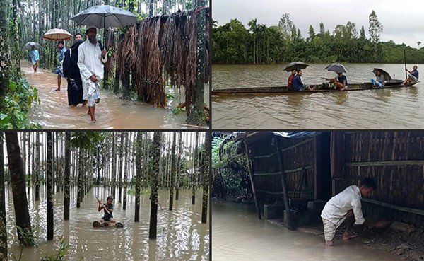 بالفيديو.. الفيضانات تودي بحياة عشرين شخصا وتعزل 300 ألف في بنغلادش