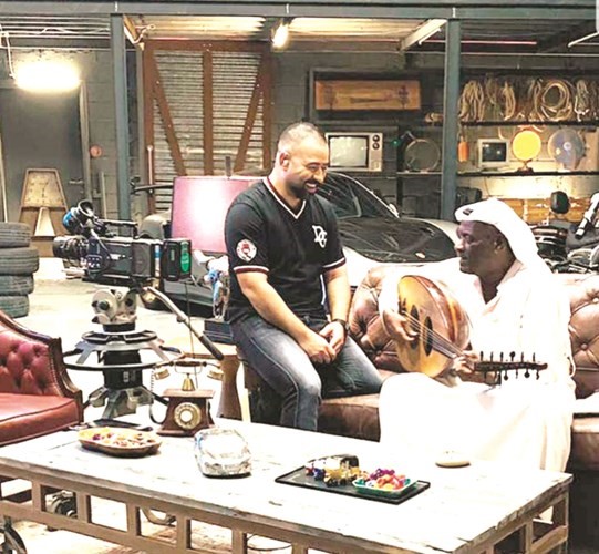 الفنان القدير خالد الملا مع بشار الشطي