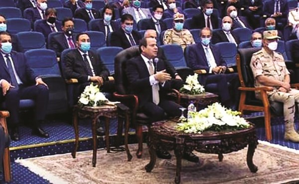 الرئيس عبدالفتاح السيسي يلقي كلمة على هامش اطلاعه على عملية تطوير ميناء الإسكندرية البحري