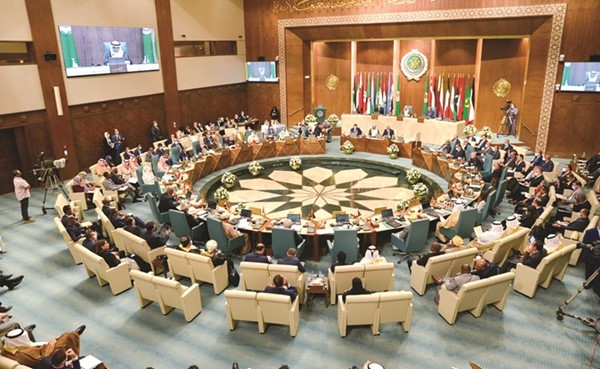 جانب من جلسة مجلس الجامعة العربية على المستوى الوزاري برئاسة الشيخ د.أحمد ناصر المحمد	(كونا)