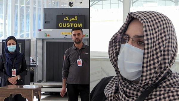 بالفيديو.. آخر من تبقى من موظفات مطار كابول يكسرن حاجز الخوف
