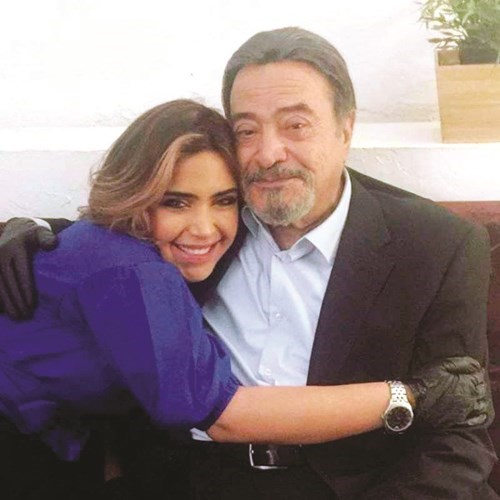 زينب مع والدها الفنان الراحل يوسف شعبان