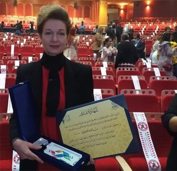 نادين خوري بعد تكريمها في تونس
