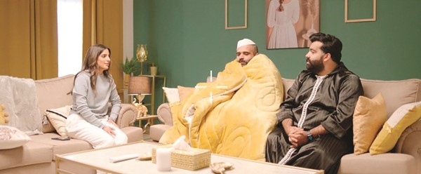 عبدالعزيز النصار ومحمد عاشور في مشهد من أزواج إلا ربع