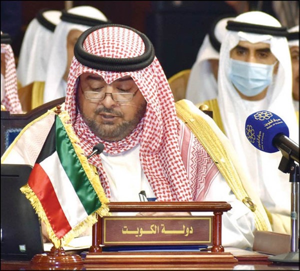الشيخ ثامر العلي يلقي كلمته في مؤتمر وزراء داخلية «التعاون»