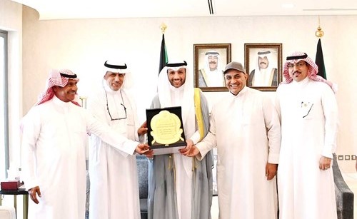 الرئيس مرزوق الغانم خلال تكريمه من قبل جمعية الكشافة الكويتية
