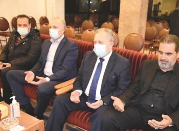 رئيس الحكومة السورية حسين عرنوس في مراسم العزاء
