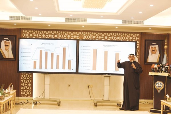 الشيخ حمد جابر العلي يشرح تسوية أرصدة حساب العهد بالوزارة