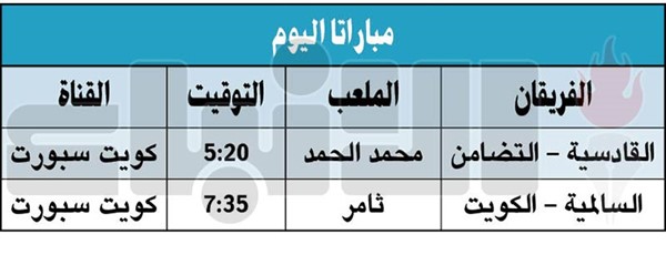 الأبيض «يبي الصدارة».. والقادسية لردّ اعتباره