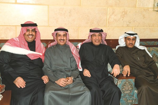 عيد الشلاحي وحسين جعيلان ولافي موسى يتوسطهم خالد بوصليب