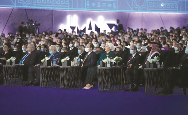 الرئيس عبدالفتاح السيسي خلال افتتاح منتدى شباب العالم في شرم الشيخ