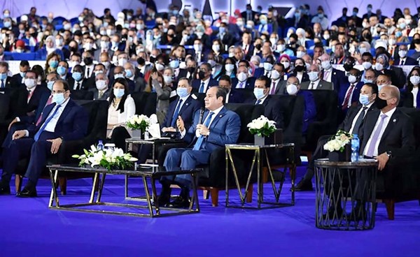 الرئيس عبدالفتاح السيسي خلال حضوره منتدى شباب العالم
