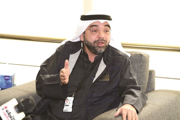 رئيس التحرير المدير العام التنفيذي يوسف خالد المرزوق متحدثا