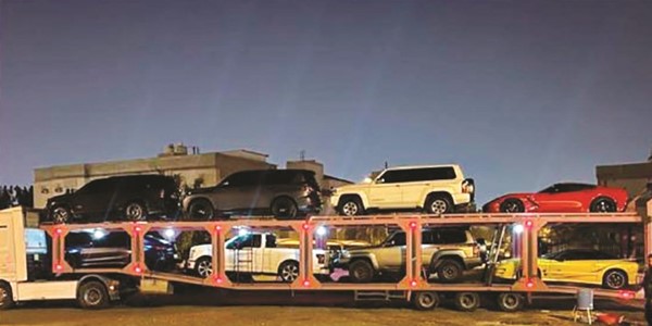 مركبات مخالفة تمت إحالتها إلى كراج الحجز