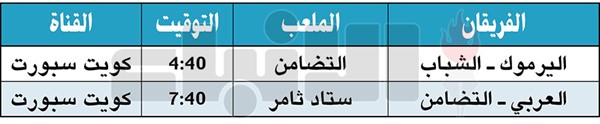 العربي لتجاوز التضامن.. واليرموك يلتقي الشباب