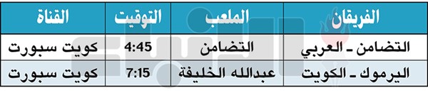 الكويت لخطف الصدارة.. والعربي لتخطي التضامن