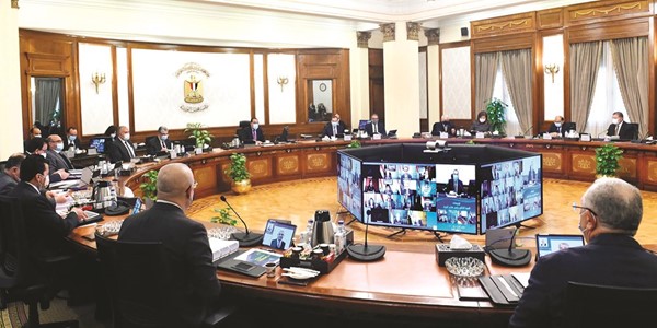 جانب من الاجتماع الحكومي المصري برئاسة د.مصطفى مدبولي رئيس مجلس الوزراء