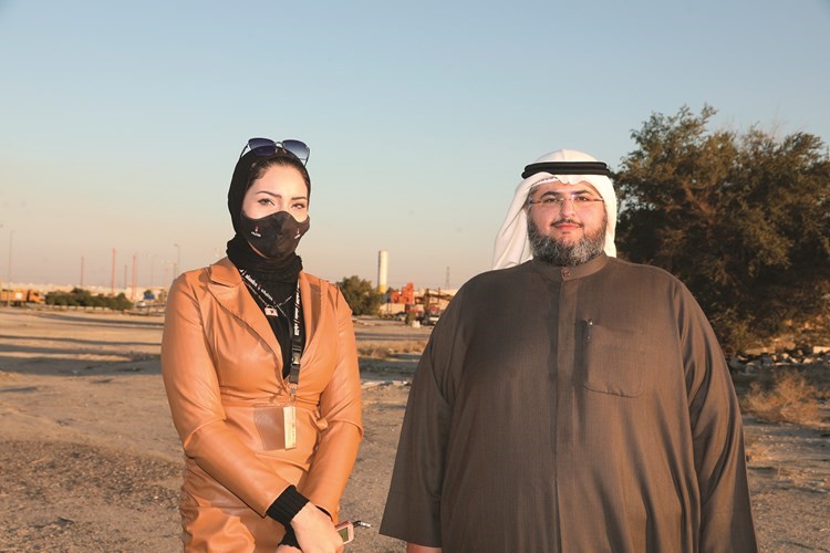 دهام الدهام مع الزميلة آلاء خليفة	 	(زين علام)