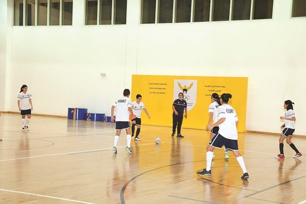 جانب من تدريبات منتخب كرة قدم الصالات للسيدات (زين علام)