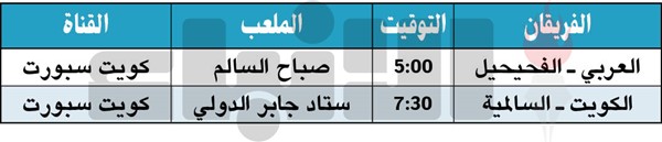 الكويت والسالمية.. مواجهة من العيار الثقيل