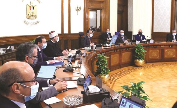 جانب من اجتماع الحكومة المصرية برئاسة رئيس مجلس الوزراء د.مصطفى مدبولي
