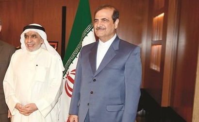 عدنان عبدالصمد مع السفير الإيراني محمد إيراني