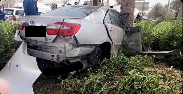 وفاة مواطن في حادث تصادم على تقاطع منطقتي القرين ومبارك الكبير