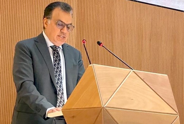 وزير الصحة د.خالد السعيد متحدثا أمام الجمعية العامة لمنظمة الصحة العالمية