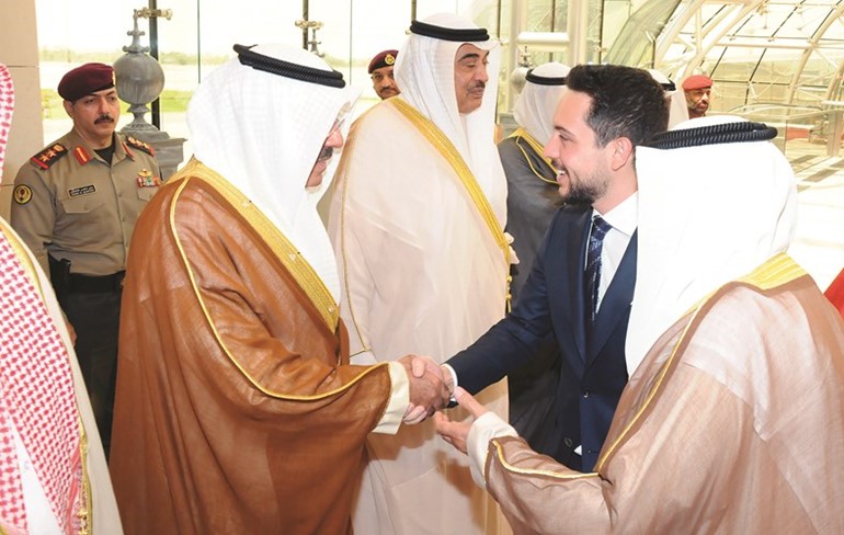 الشيخ أحمد النواف مرحبا بصاحب السمو الملكي الأمير الحسين بن عبدالله الثاني