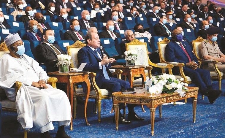 الرئيس عبدالفتاح السيسي يلقي كلمة خلال الجلسة الحوارية