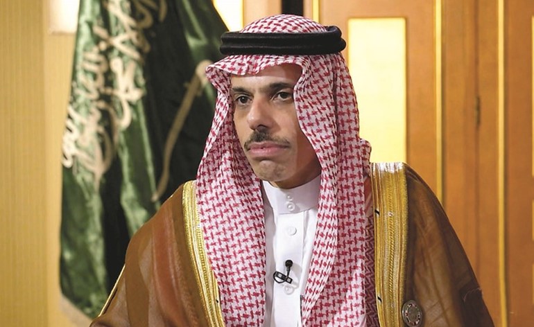 وزير الخارجية السعودي الأمير فيصل بن فرحان خلال مقابلته مع شبكة
سي.إن.إن الإخبارية الاميركية