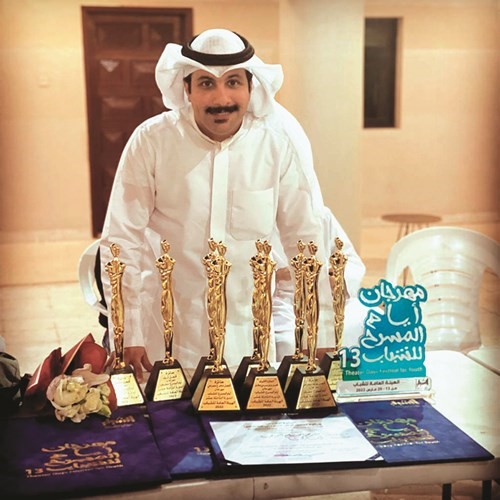 ميثم مع جوائز مسرحية أناركيا في مهرجان أيام المسرح للشباب الأخير