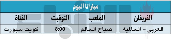 السالمية والعربي صراع «قمة» الجولة