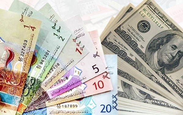 الدولار الأميركي يستقر أمام الدينار عند 0.308 واليورو ينخفض إلى 0.307
