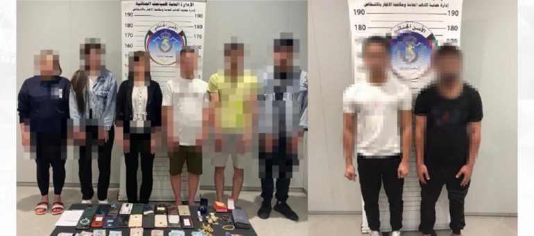 الموقوفون من جنسيات آسيوية