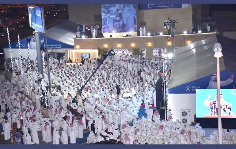 جمع غفير خلال ندوة ثامر السويط
