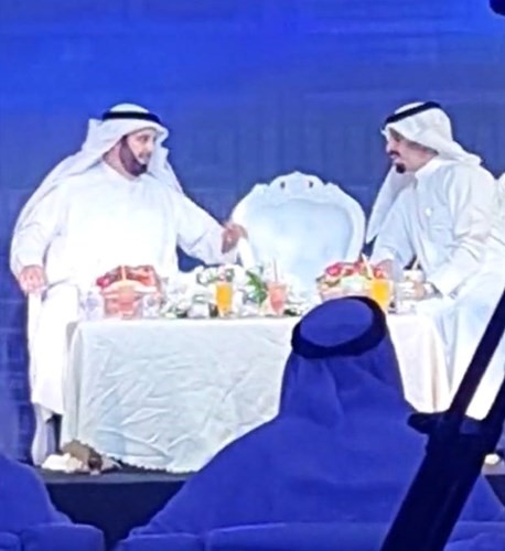 مبارك الوعلان في مقر ماجد المطيري
