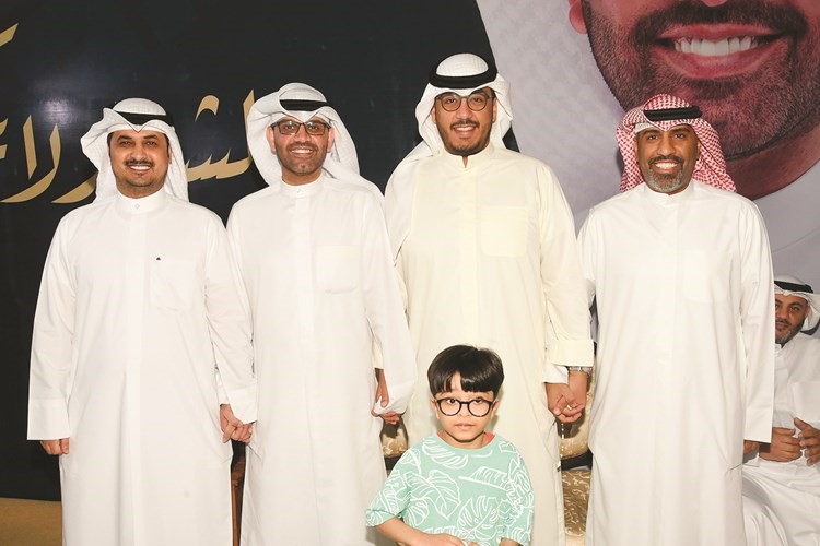 أسامة الزيد وعلي الجمعة أثناء حفل الاستقبال