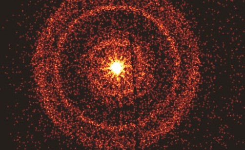 لقطة نشرتها ناسا لرصد مرصد سويفت الفضائي للوميض المتوهج	 (أ.ف.پ)