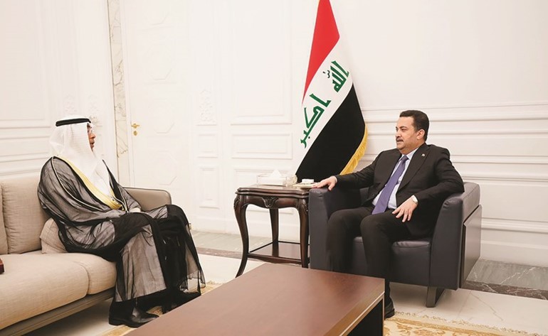 السفير طارق الفرج مع رئيس الوزراء العراقي محمد السوداني