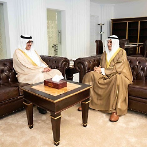 الرئيس السعدون مستقبلا سفير خادم الحرمين الشريفين سمو الأمير سلطان بن سعد آل سعود