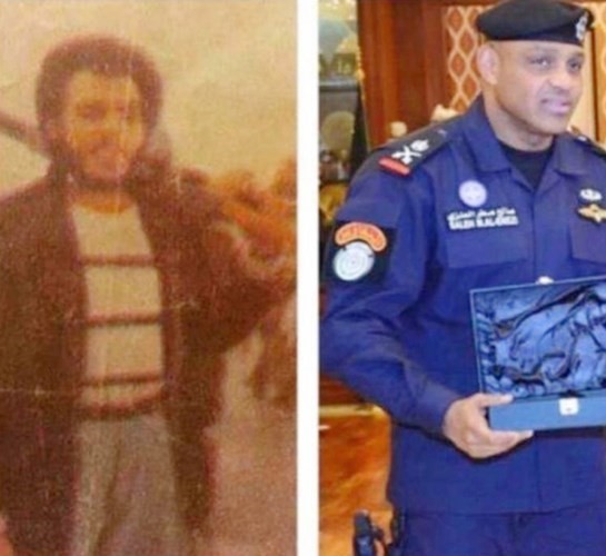 صورة للعقيد ركن خلال الغزو وأثناء خدمته قبل التقاعد